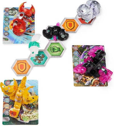 BAKUGAN 'Evolutions' Battle Strike 6er Pack mit 1 Platinum Ball (Pyrus Sectanoid), 2 Basic Balls (Au