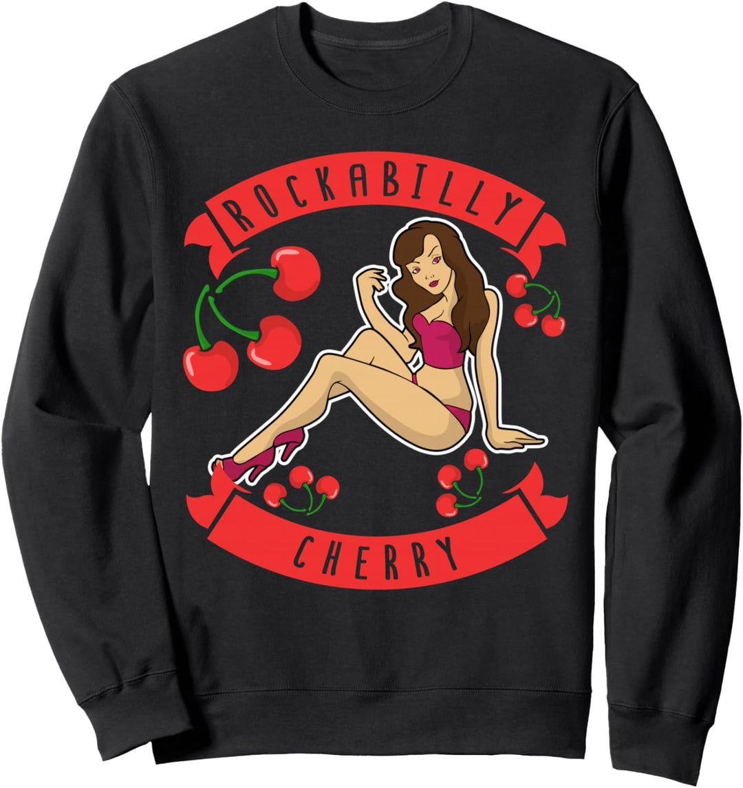 Rockabilly Kirsche - Rock n Roll - Pin Up Sweatshirt