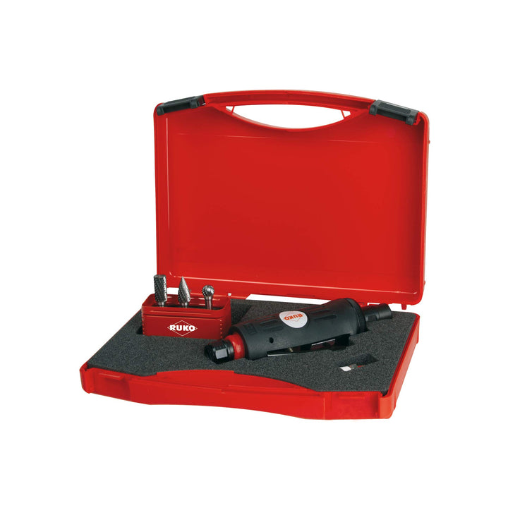 Ruko 116113 kurz Druckluftschleifer Set, Rot