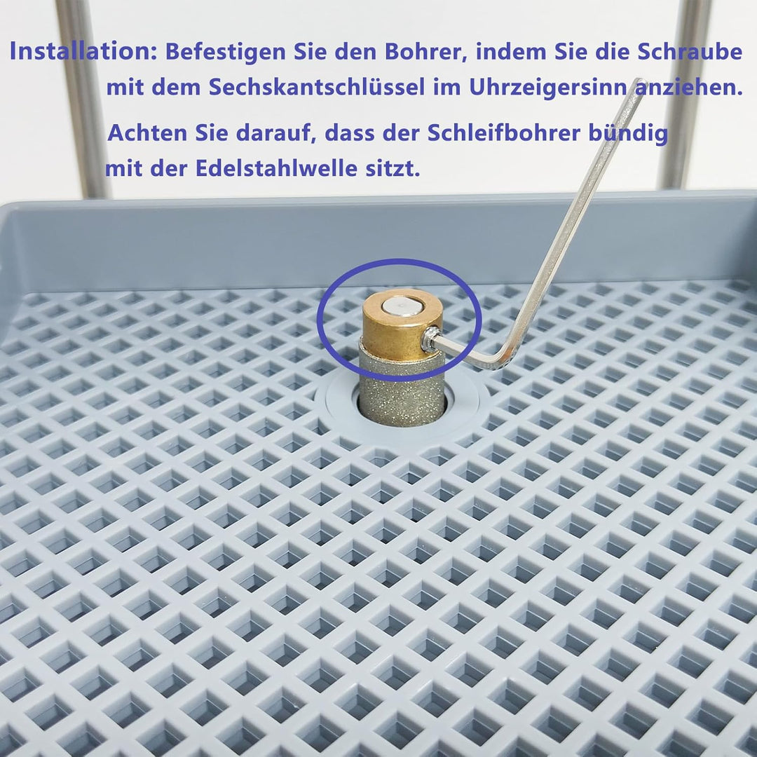 Professioneller Glasglasschleifer 4200 U/min - Diamant Schleifgerät für Glas, Keramik, Edelsteine -