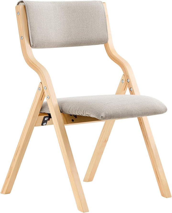 SoBuy FST40-HG Klappstuhl Küchenstuhl mit gepolsterter Sitzfläche und Lehne grau, Grau