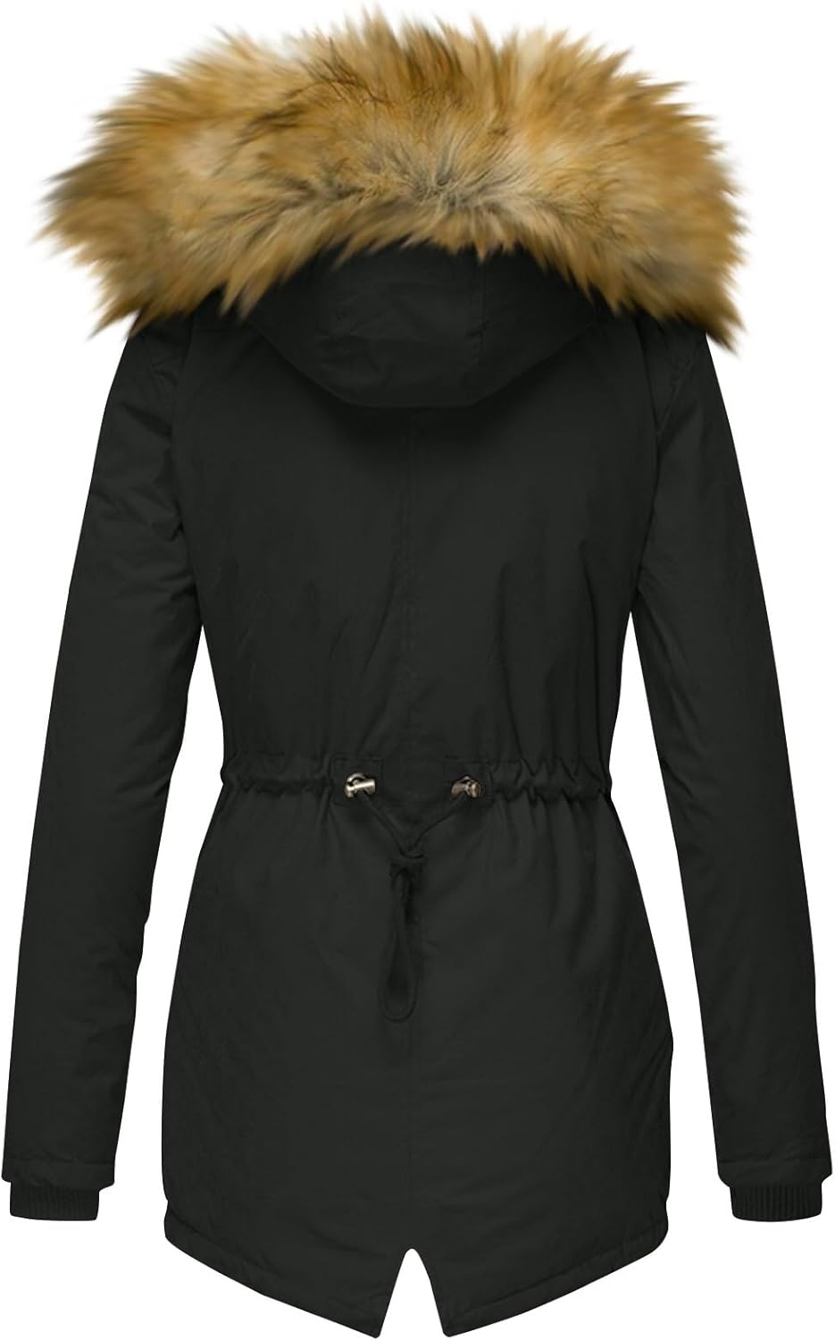 Ansenesna Winterjacke Damen Warm Gefüttert Fellkapuze Parka Winter Fell Wintermantel Elegant Mit Kap
