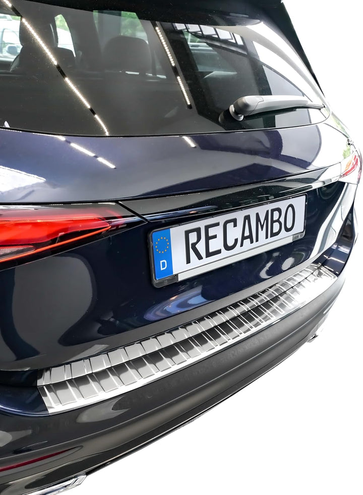 RECAMBO Ladekantenschutz Edelstahl Hochglanz poliert, Chrom Look - kompatibel für Mercedes GLC - X25
