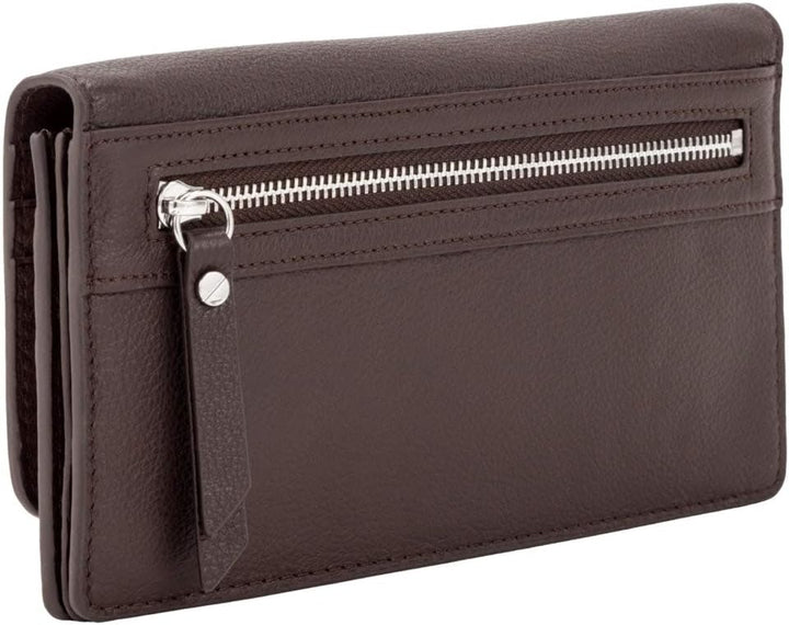 Liebeskind Berlin Round Love Note Slam Geldbörse, Large (10.5 cm x 18.5 cm x 1.8cm), dark brown
