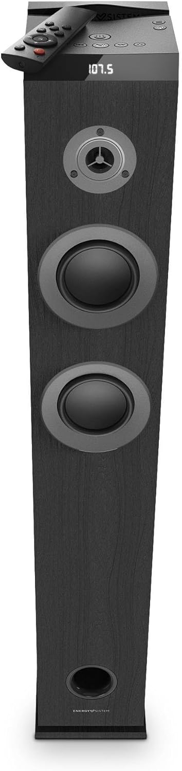 Energy Sistem Tower 5 MAX (100 W, Bluetooth, True Wireless, USB/SD und FM-Radio) (schwarz)