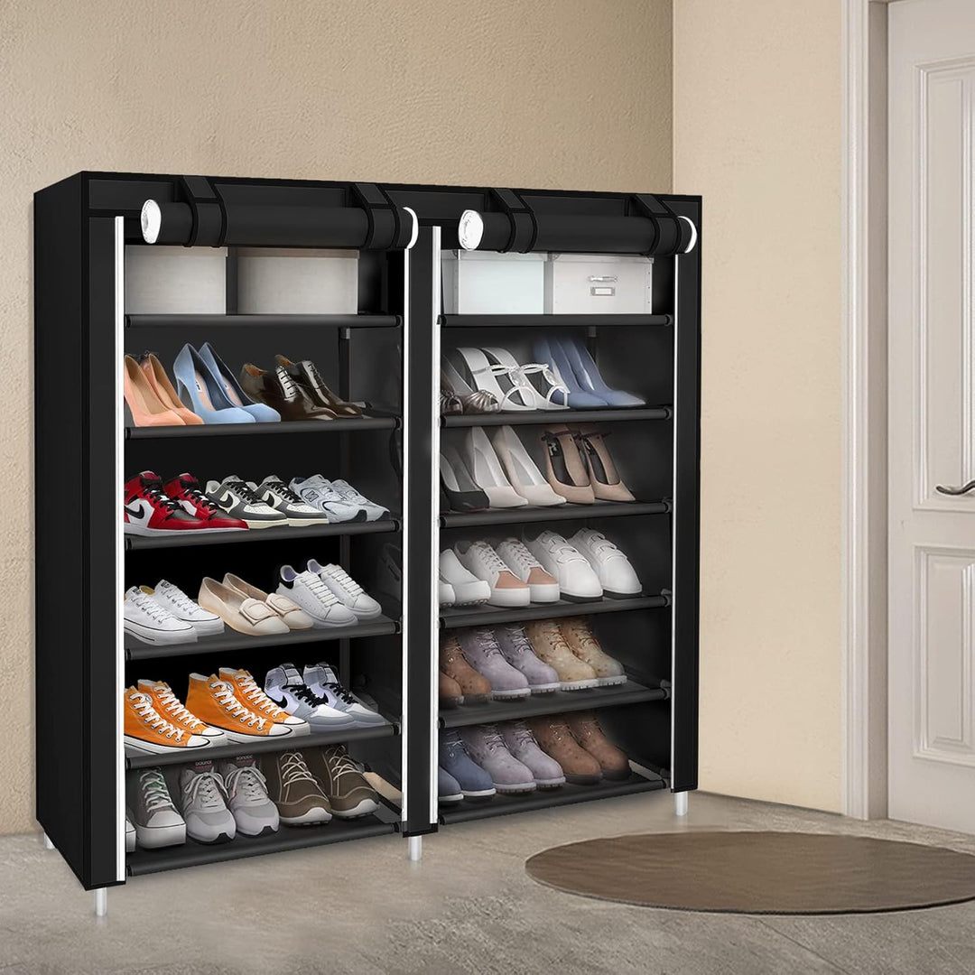 LANTUS Schuhschrank, Schuhregal, wasserdicht, 7 Schichten, für 36 Paar Schuhe, Schrank aus Stoff, Sc