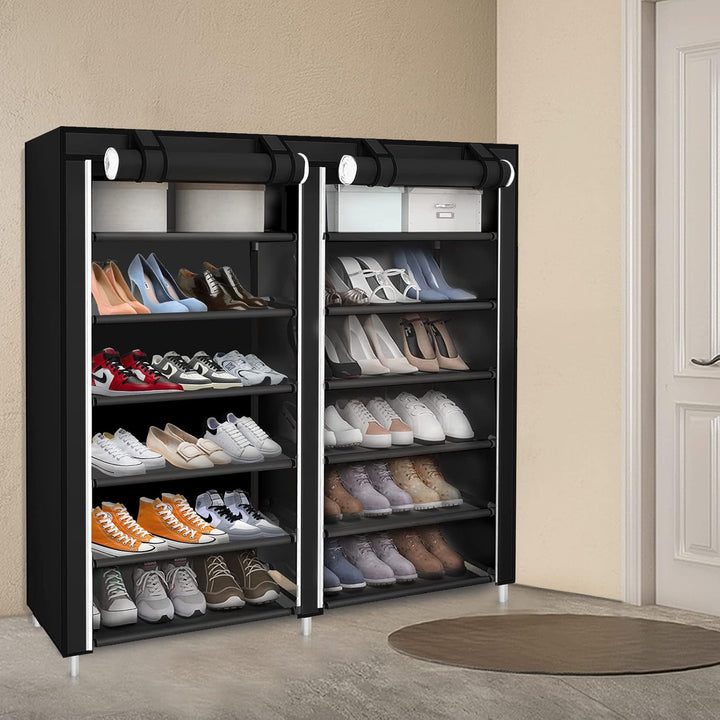 LANTUS Schuhschrank, Schuhregal, wasserdicht, 7 Schichten, für 36 Paar Schuhe, Schrank aus Stoff, Sc