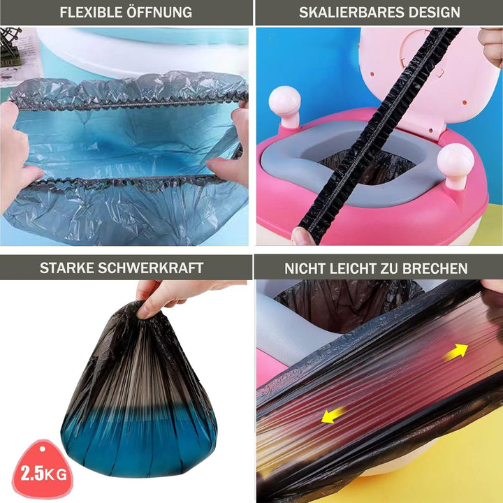MIUPOO Baby Töpfchenbeutel,Tragbare Reise Töpfchen Stuhl Taschen Universal mit Eine Einziehbare Öffn