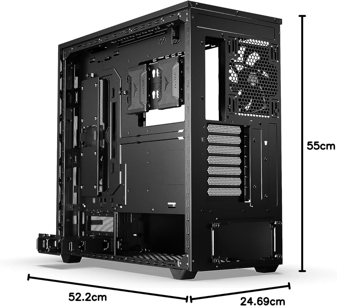 be quiet! Shadow Base 800 DX Black PC-Gehäuse, Pure Wings 3 140mm PWM Lüfter, ARGB-Beleuchtung, USB