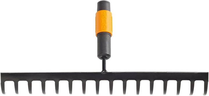 Fiskars Rechen mit 16 Zinken, Werkzeugkopf, Breite: 40 cm, Gehärtete Stahlzinken, Schwarz/Orange, Qu