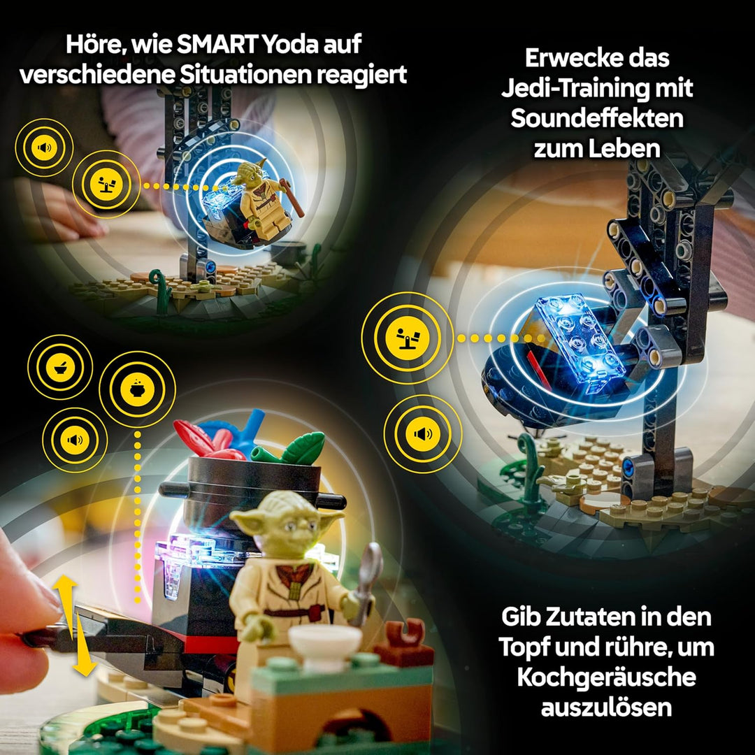 LEGO Star Wars 75422 SMART Play: Jedi-Training an Yodas Hütte - Kompatibles Interaktives Spielzeug i