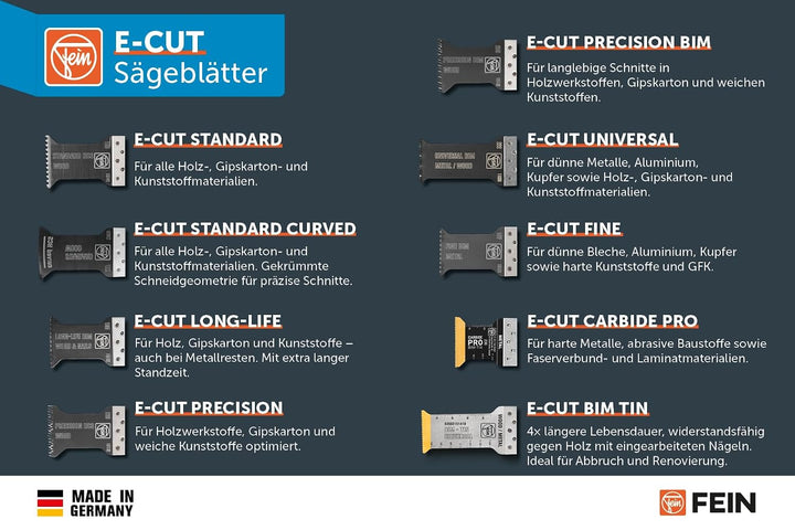 FEIN 63502203240 E-Cut Long-Life-Sägeblatt, 78 mm x 42 mm (10-er Pack)