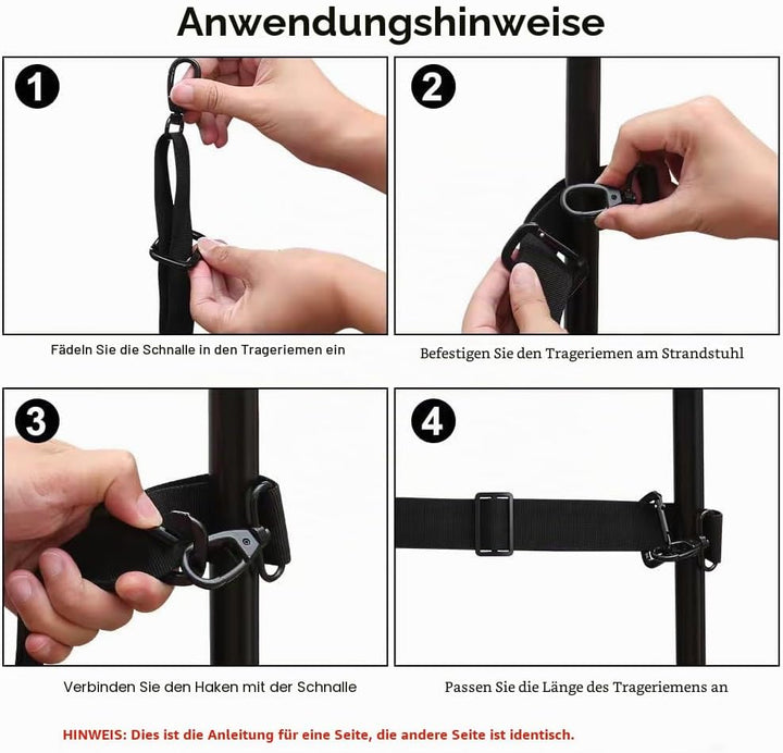 Yorkenbe Tragegurt für Klappstuhl, Universaler Verstellbarer Schulterriemen, Scooter Schultergurt, f