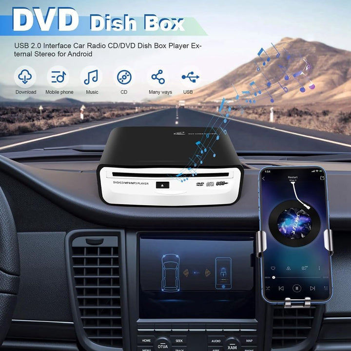 Universell Tragbarer Externer CD-Player Fürs Auto, Kann An Den USB-Anschluss im Auto, Laptop oder Fe