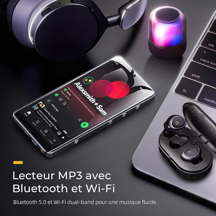 HIFI WALKER G7 Pro MP3 Player Android 13 mit WLAN & Bluetooth, 5,2" HD Touchscreen, MP4 Player mit S