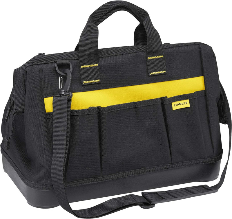 Stanley Werkzeugtasche (44,7 x 27,5 x 23,5 cm, robuster Kunststoffboden, verstärkte Ecken, stabiles