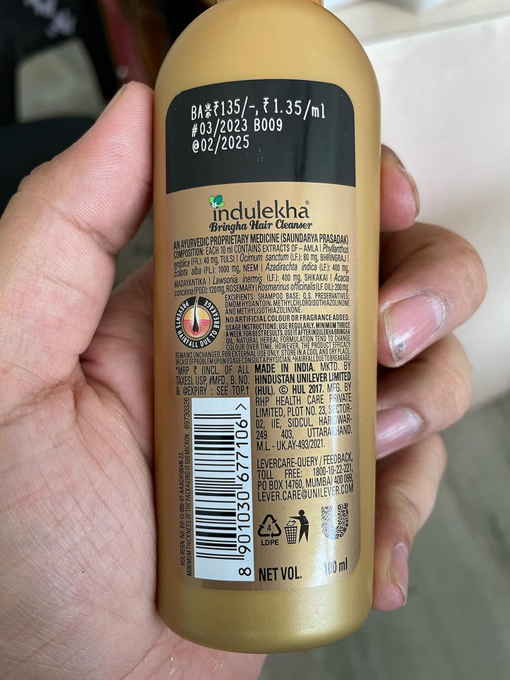 INDULEKHA Bringha Haaröl, 100 ml, und Shampoo, 200 ml