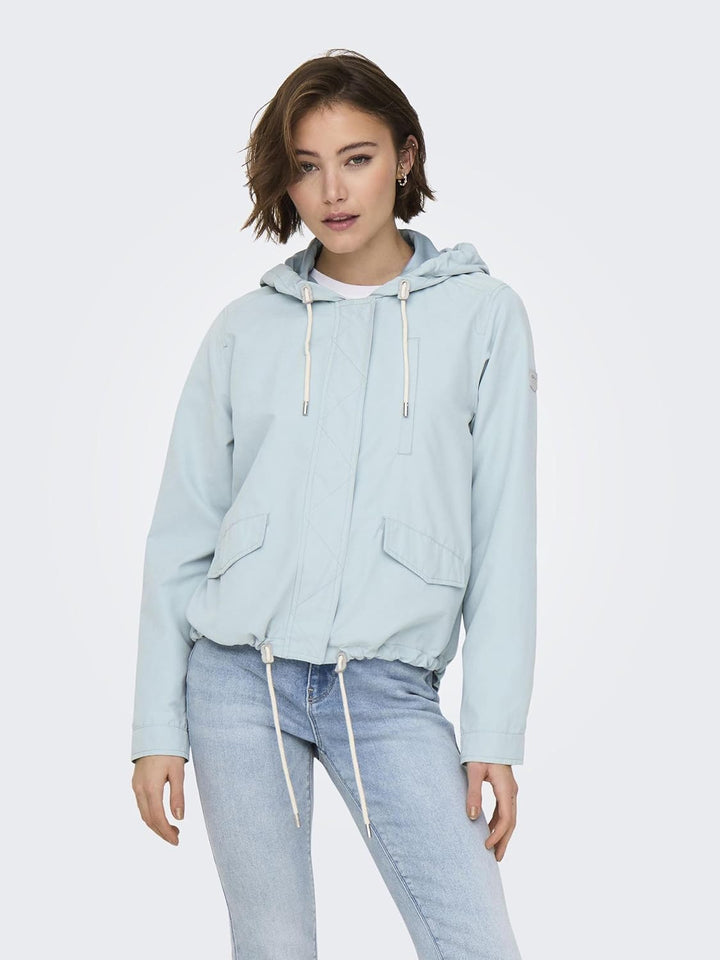 ONLY Damen Onlskylar Hood Spring Jacket Cc OTW Jacke, M Gray Mist