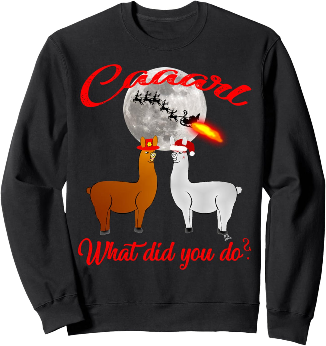 Lamas mit Hüten Weihnachtsedition ugly sweater Weihnachts Sweatshirt