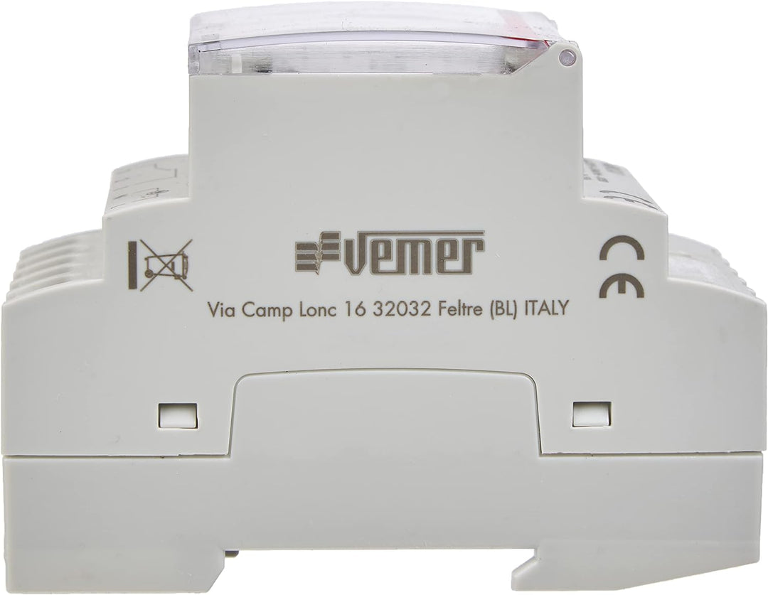 VEMER VP882500 ARVO-D Elektromechanisch Zeitschaltuhr mit Täglicher Programmierung, DIN-Schienenmont