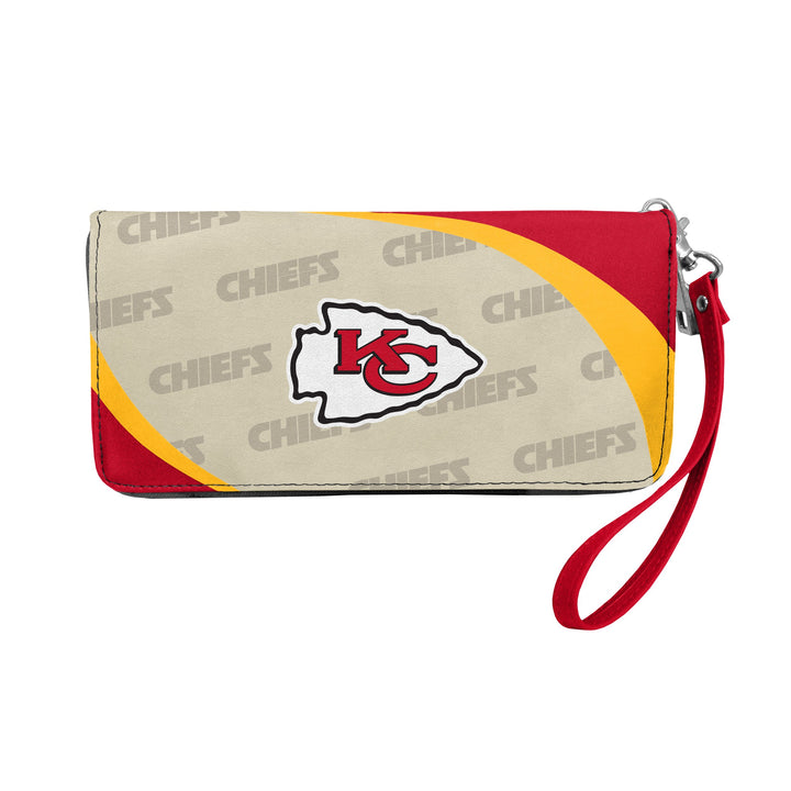 Littlearth NFL Curve Damen Geldbörse mit Reissverschluss und Abnehmbarer Handgelenkschlaufe, Teamfar