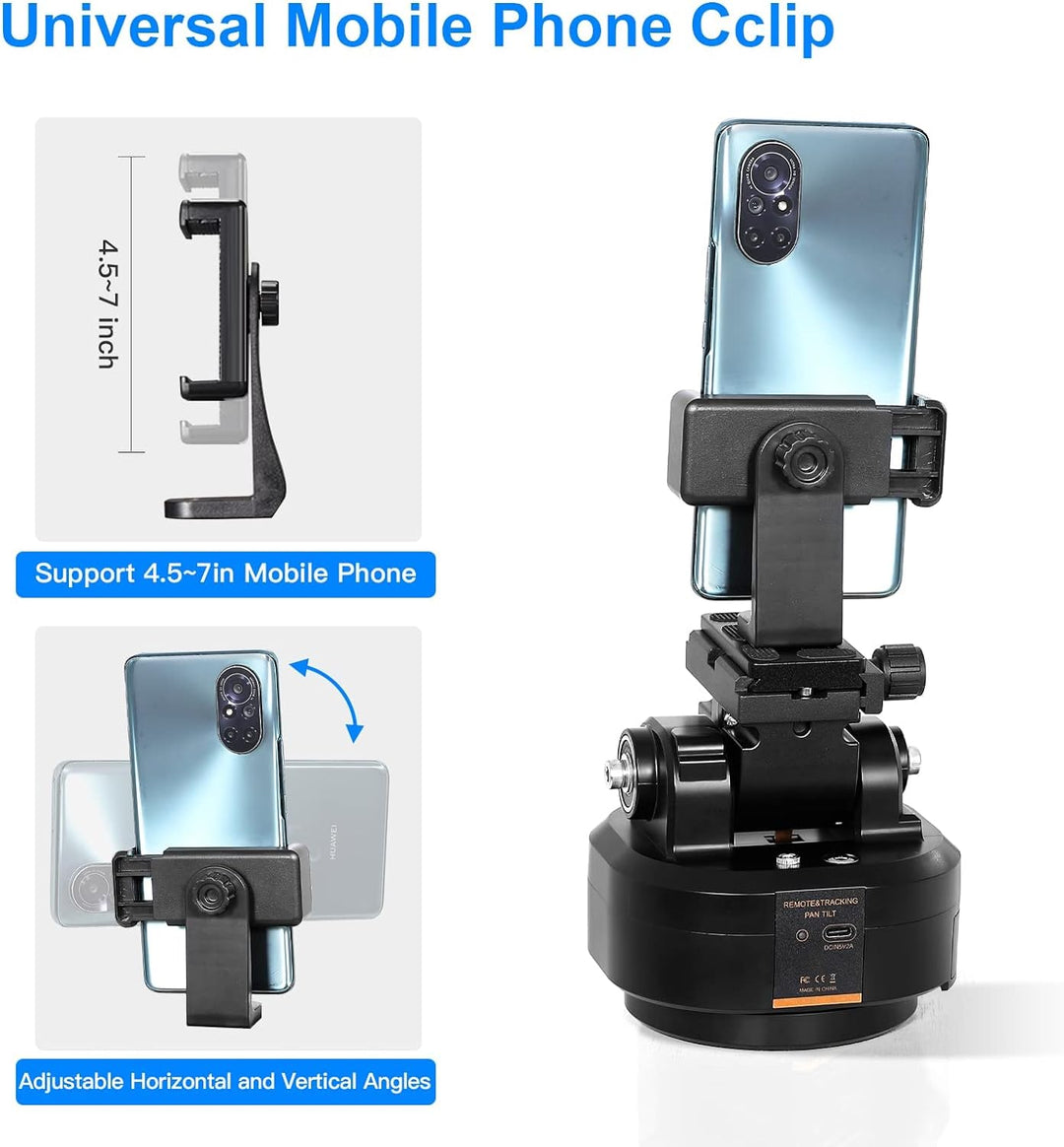 Soonpho M6 Auto Face Tracking Motorized Rotating Panoramic Tripod Head, AI Smart Face Body Tracking