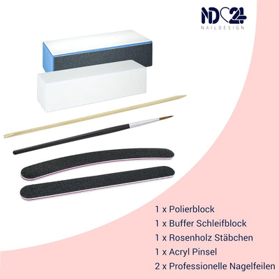 Nagelstudio Starter Set Acryl Studio mit UV Lampe + Acrylpulver Made in Germany und allem Zubehör St
