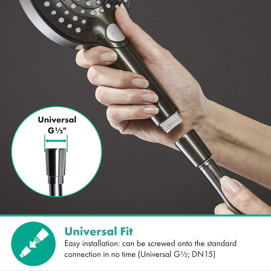 hansgrohe Duschschlauch Isiflex, 1,25 m, Brushed Black Chrome Brushed Black Chrome 1,25m ohne