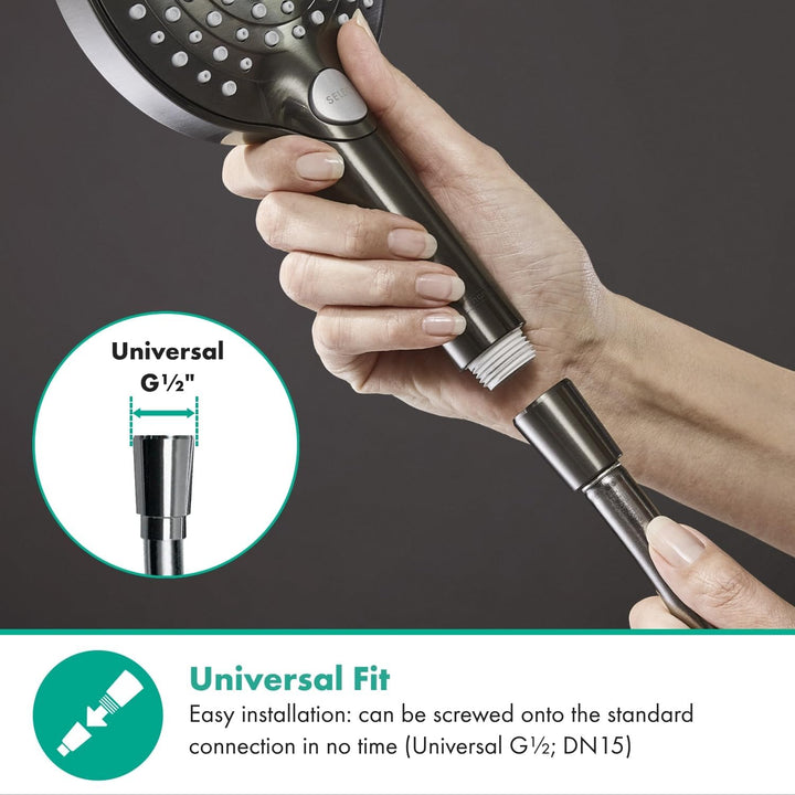 hansgrohe Duschschlauch Isiflex, 1,25 m, Brushed Black Chrome Brushed Black Chrome 1,25m ohne