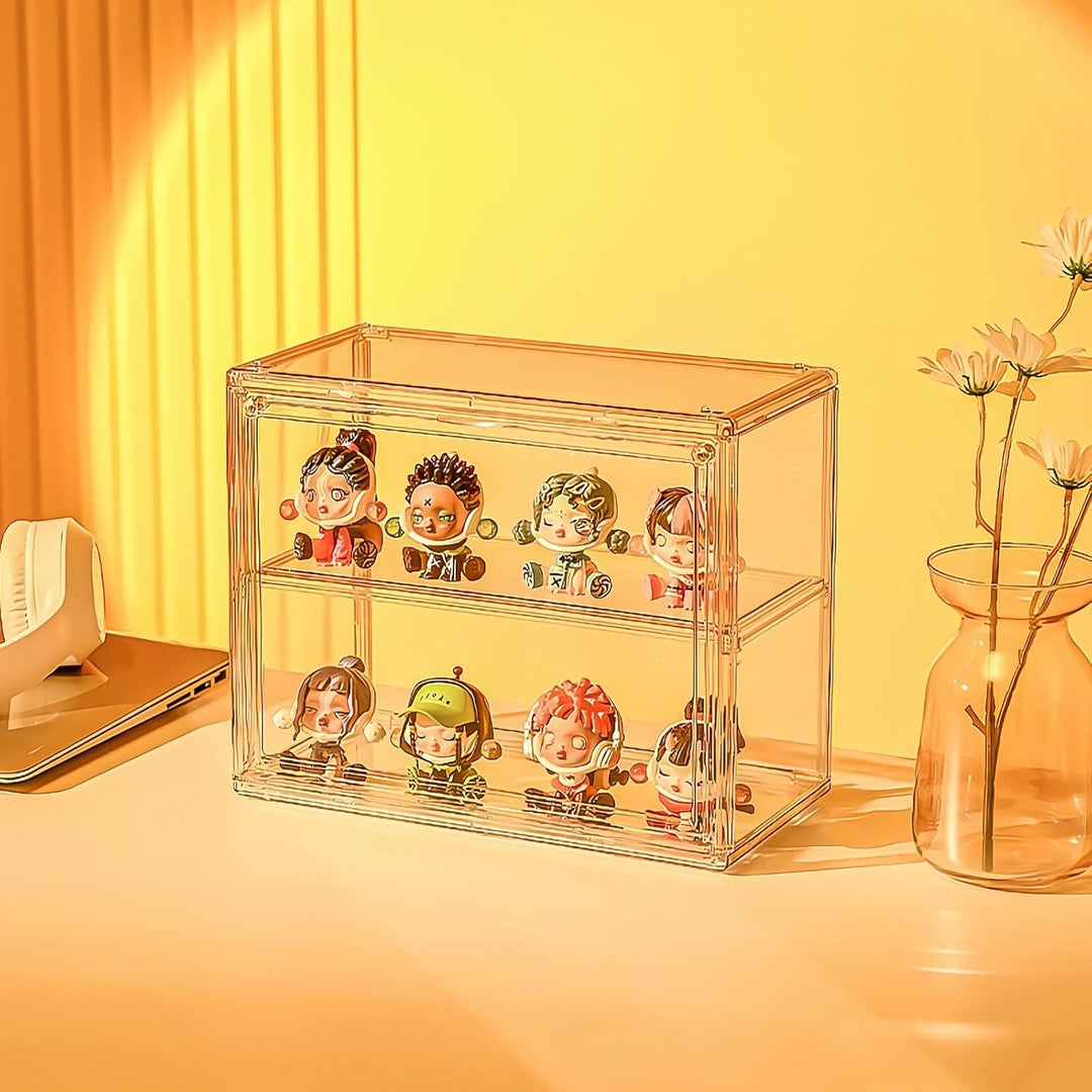 Schaukasten Vitrine, Acryl Vitrine, Glasvitrine, Vitrine Klein mit Tür Für Action Figuren Spielzeug,