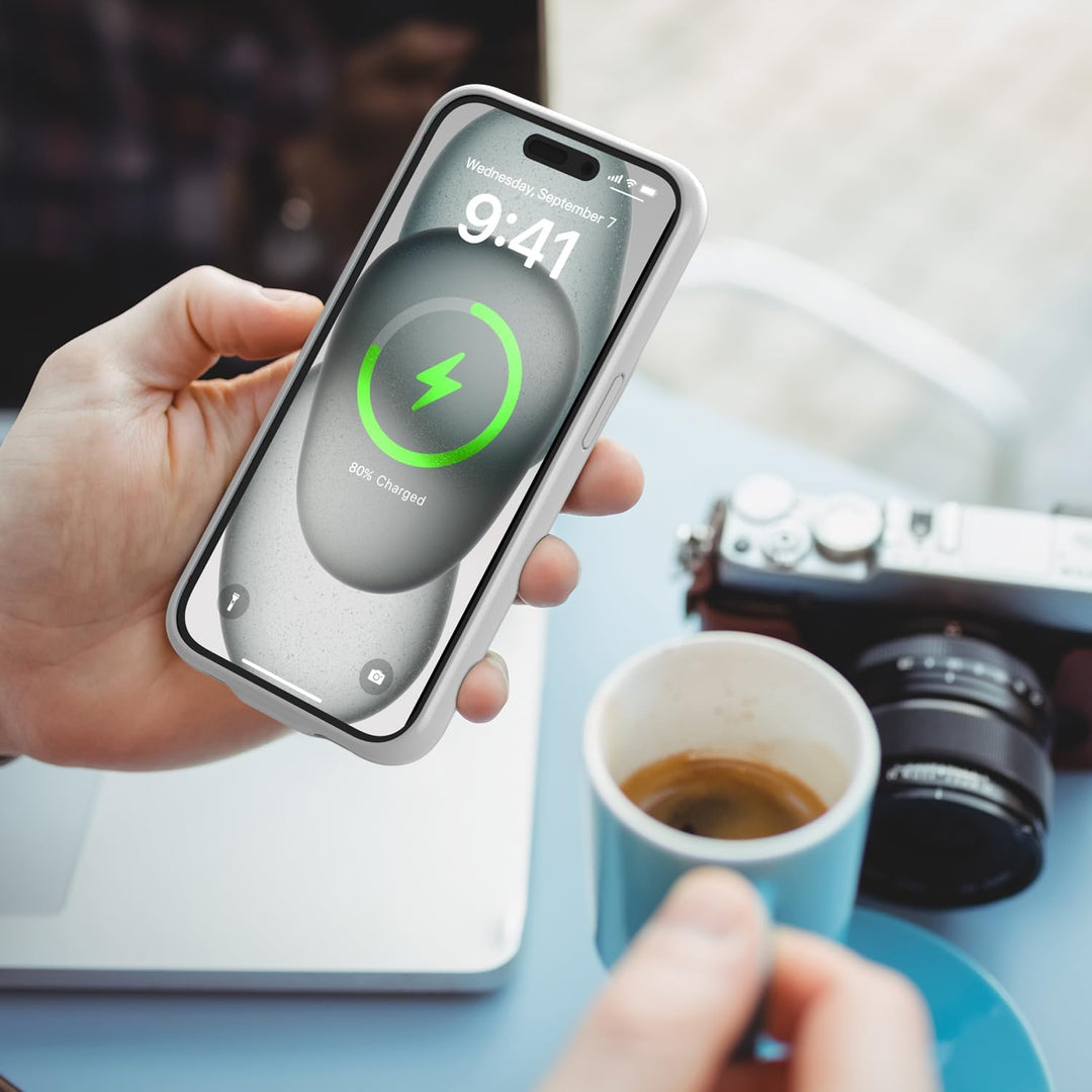 TQTHL Akkuhülle für iPhone 15 Plus, [ 6800mAh ] Zusatzakku Ladehülle Akku hülle Handyhülle,wiederauf