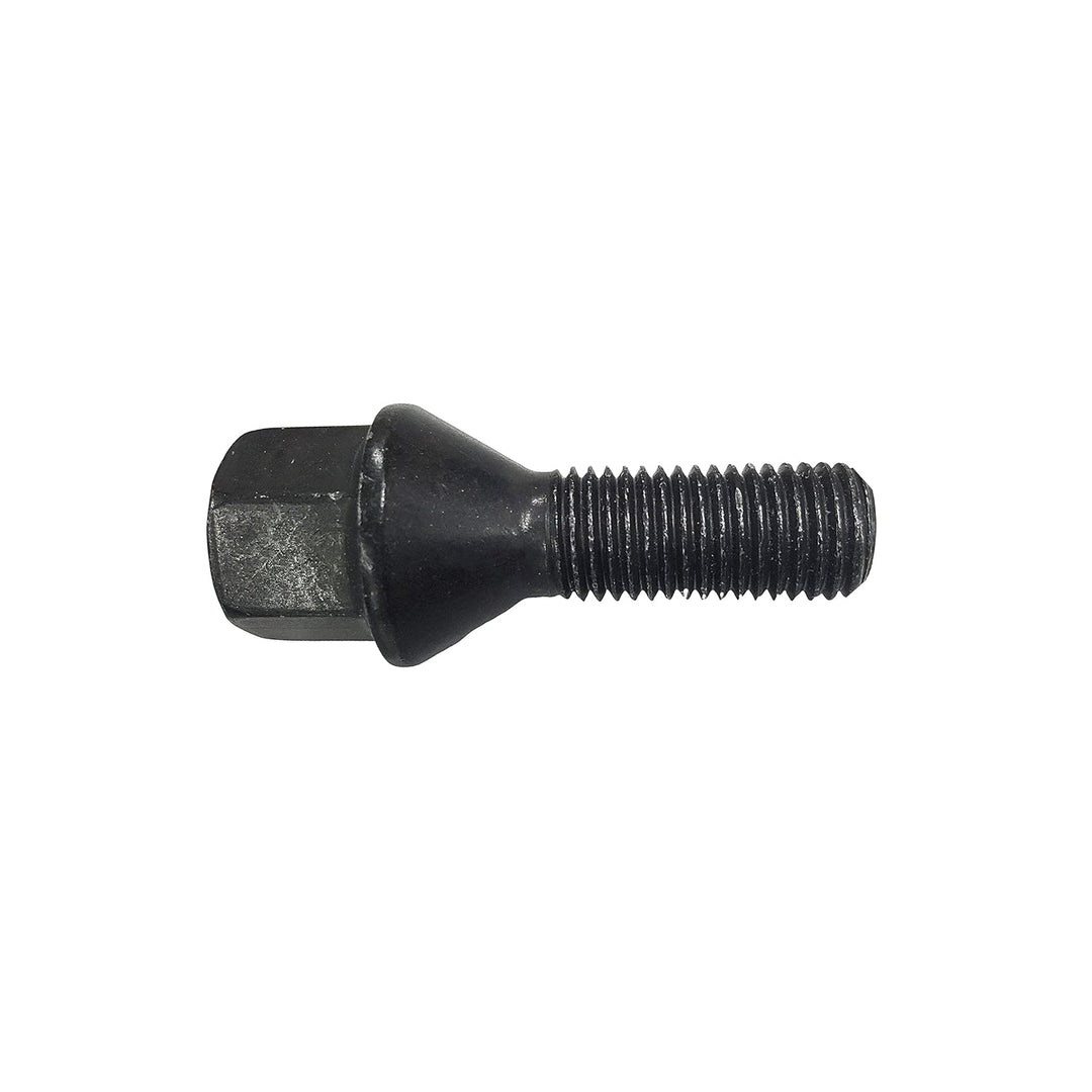20 schwarze Tracer Radschrauben Radbolzen Kegelbund M14x1,25 28mm kompatibel mit BMW