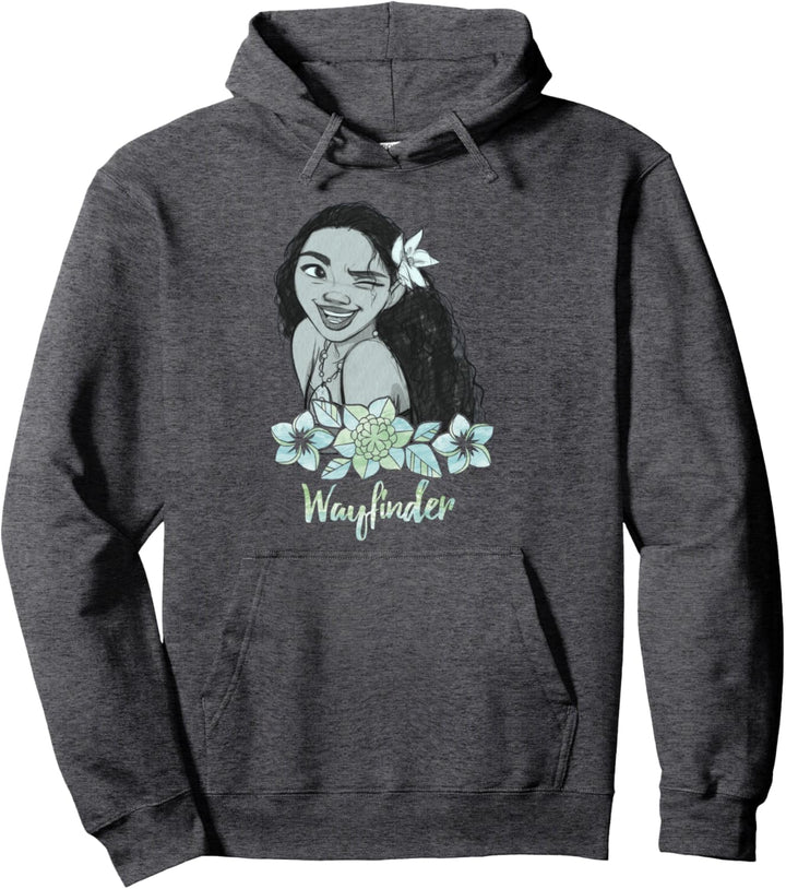Disney Moana Turquoise Flower Wayfinder Pullover Hoodie