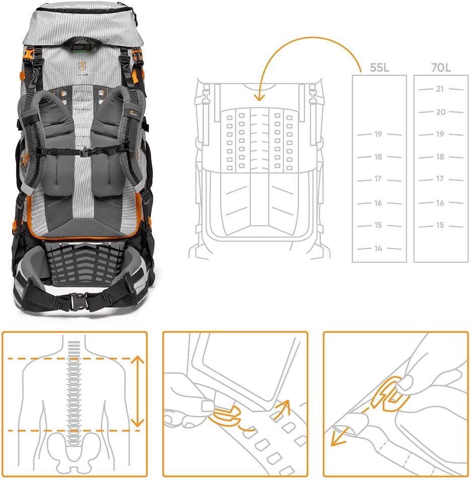Lowepro PhotoSport PRO BP 70L, Rucksack für Spiegelreflex- & Spiegellose Kameras, Zugriff auf Vorder