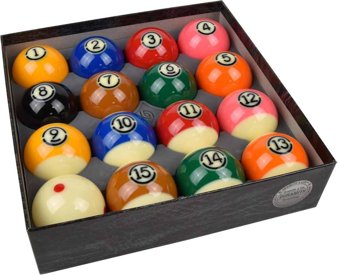 Winsport Billard Kugeln Aramith US-Tournament TV Pro-Cup 57,2 mm für Poolbillard, Profi Kugeln mit a