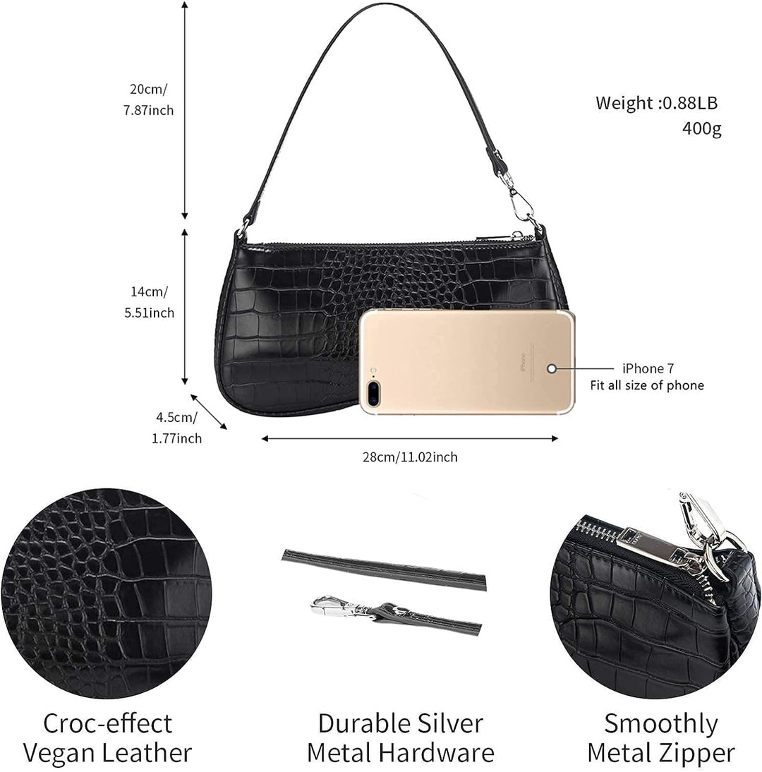 JW PEI Damen Eva Schulter Handtasche Schwarz, Schwarz