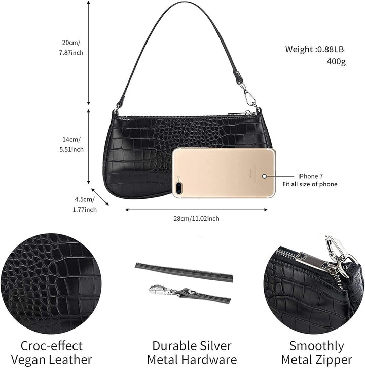 JW PEI Damen Eva Schulter Handtasche Schwarz, Schwarz