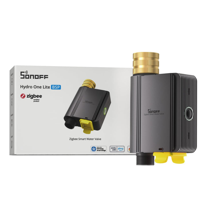 SONOFF SWV-ZNE Hydro ONE Lite Bewässerungscomputer Zigbee, Sprinkler-Timer mit Messinganschluss, Wet