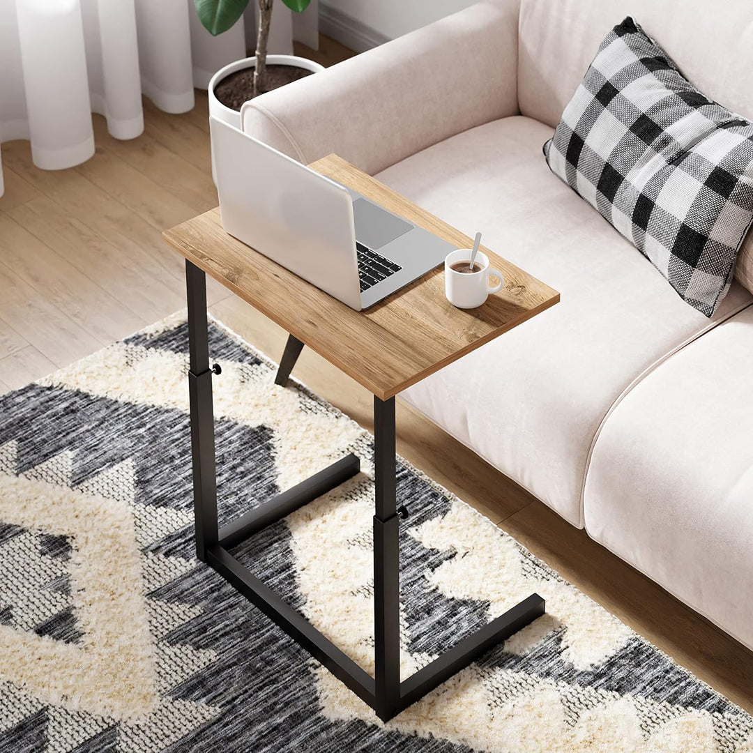 furniChic Beistelltisch Höhenverstellbar Couchtisch Sofatisch Laptoptisch Kaffeetisch Wohnzimmertisc