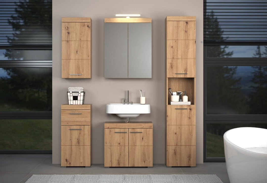 trendteam smart living - Spiegelschrank - Bad - Amanda - Aufbaumass (BxHxT) 60 x 77 x 17 cm - Farbe
