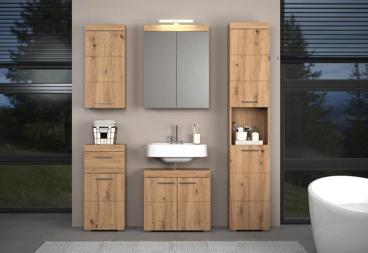 trendteam smart living - Spiegelschrank - Bad - Amanda - Aufbaumass (BxHxT) 60 x 77 x 17 cm - Farbe
