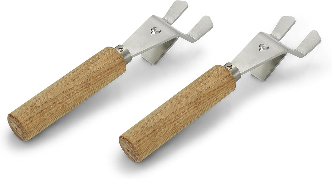 Universal-Griffe | Grillrostheber aus Edelstahl | abnehmbar - robust für alle Grillroste (Stäbe von