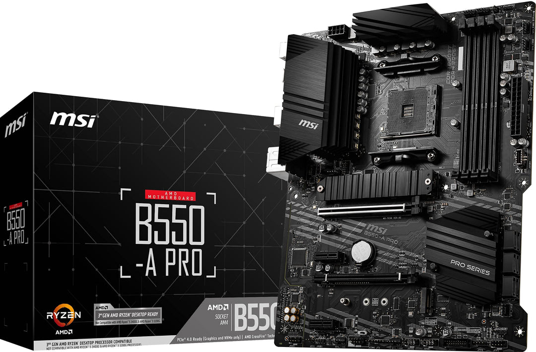 MSI B550-A PRO (AMD AM4, DDR4, M.2, USB 3.2 Gen 2, HDMI, ATX Motherboard) Mainboard B550-A PRO
