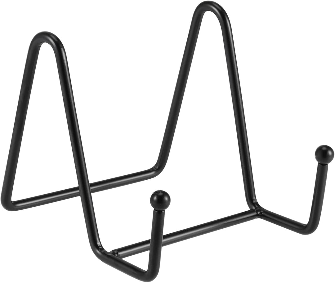 8 Stück Tellerständer Metall Schwarz, 8 cm und 15 cm Eisen Staffelei Aufsteller Display Ständer Meta