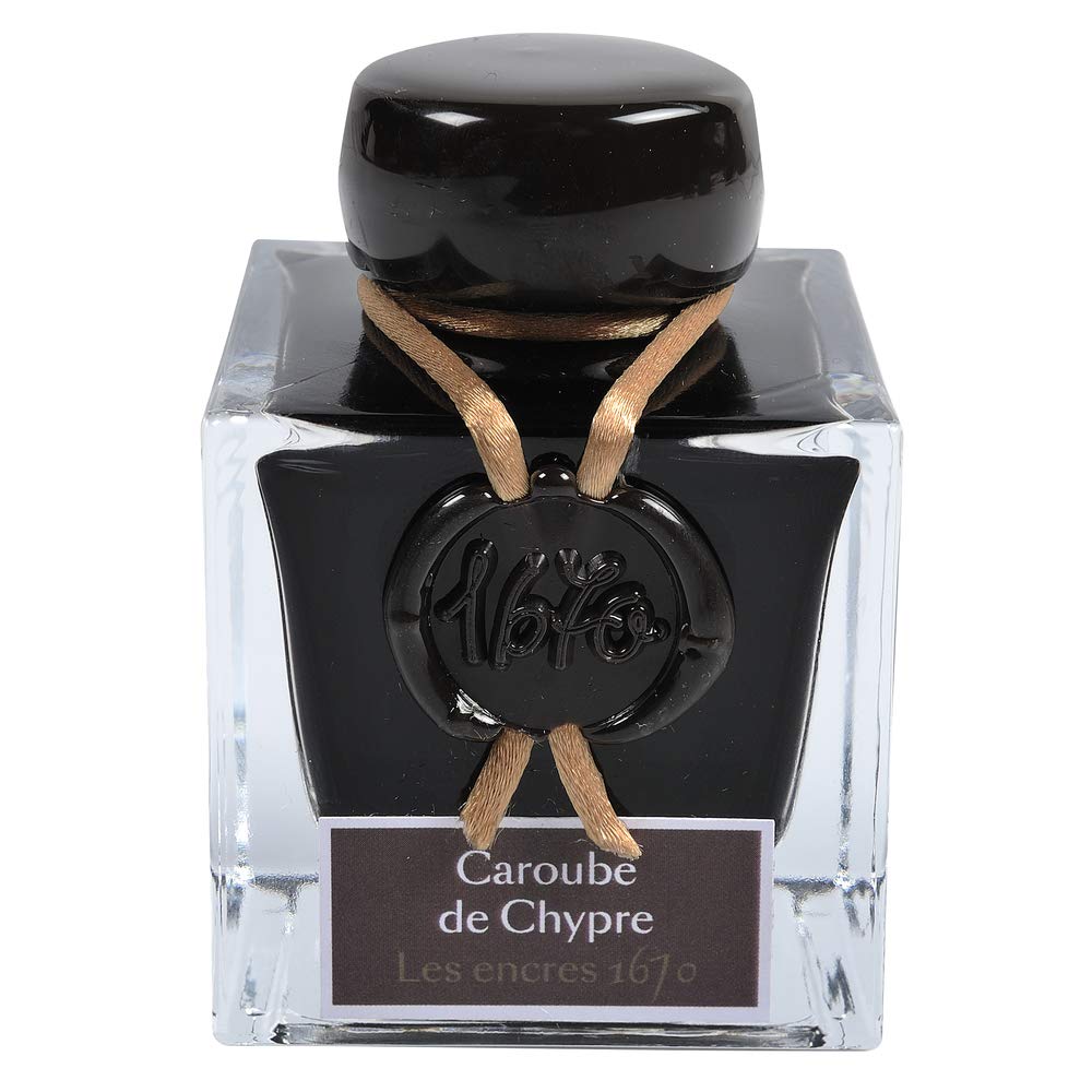 Jacques Herbin 13048T Tinte für Füller, 30 ml, mondstaubviolett Caroube de Chypre, Caroube de Chypre