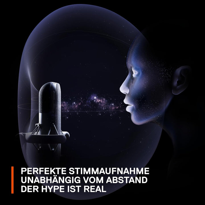 SteelSeries Alias USB-Mikrofon für PC – 3 Mal grössere Kapsel fürs Gaming, Streaming und Podcasting