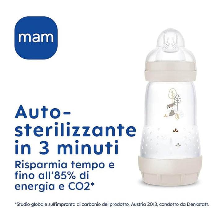 MAM Easy Start Babyflasche, 160 ml (2er-Set), Set mit 2 Anti-Kolik-Flaschen für gemischtes Stillen,
