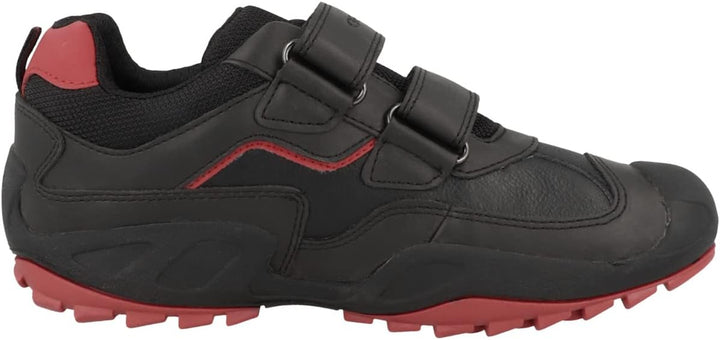 Geox Jungen J New Savage Boy A Schuhe 24 EU Black Red, 24 EU Black Red