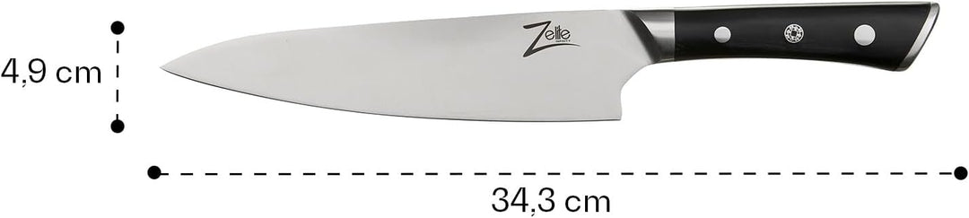 Zelite Damastmesser Set, Scharfes Küchenmesser &amp; Etui, 20,3 cm Japanisches Messer für Zuhause &amp; Gast