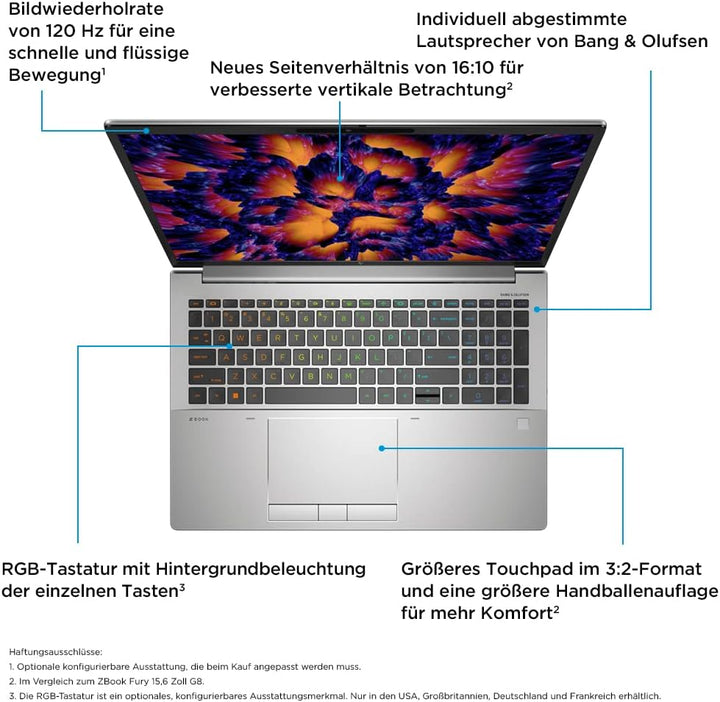 HP ZBook Fury 16 G9 Mobile Workstation Laptop | 16" IPS WUXGA-Bildschirm | Intel Core i7-12800HX | 1